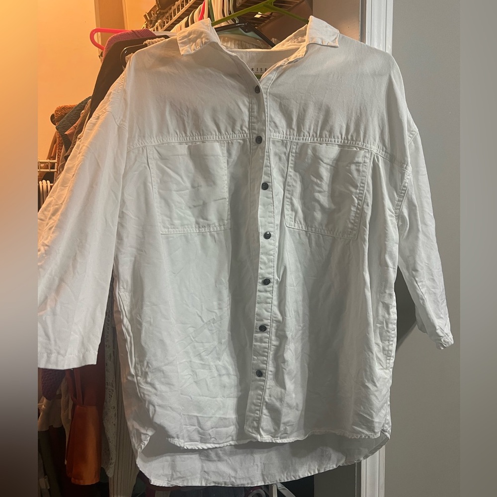 Women's White Button-Up Shirt